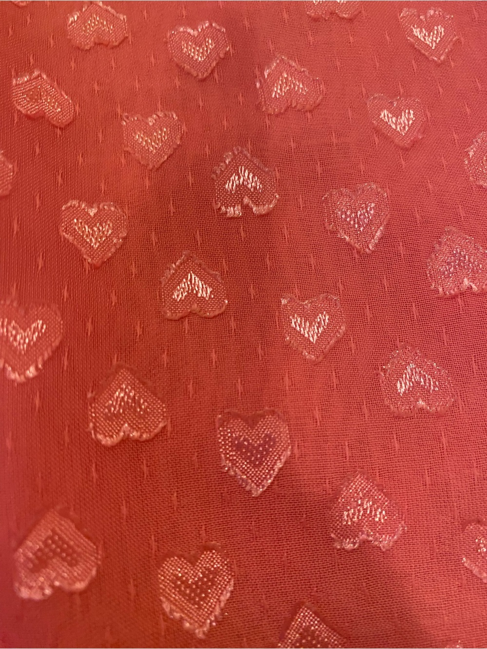 torrid Coral Pink Sleeveless Heart-Print Ruffle Blouse - Picture 2 of 5
